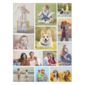 独自の12フォトコラージュを作成 テーブルクロス (正面)