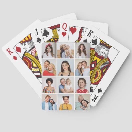 独自の12フォトコラージュを作成 トランプ (裏面)