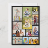 独自の12フォトコラージュを作成 ノートカード (正面)