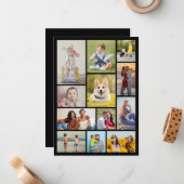 独自の12フォトコラージュを作成 ノートカード (正面/裏面インサイチュ)