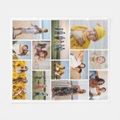 独自の12フォトコラージュを作成 フリースブランケット (正面(横))