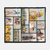 独自の12フォトコラージュを作成 フリースブランケット (正面(横))