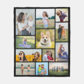 独自の12フォトコラージュを作成 フリースブランケット (正面)