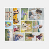 独自の12フォトコラージュを作成 フリースブランケット (正面(横))