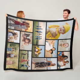 独自の12フォトコラージュを作成 フリースブランケット