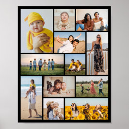 独自の12フォトコラージュを作成 ポスター
