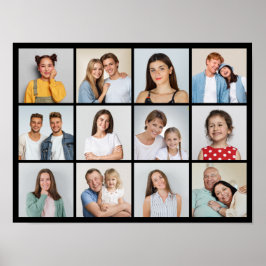 独自の12フォトコラージュを作成 ポスター