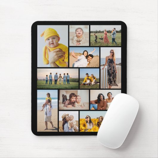 独自の12フォトコラージュを作成 マウスパッド (マウス)