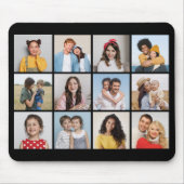 独自の12フォトコラージュを作成 マウスパッド (正面)