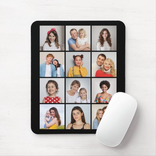 独自の12フォトコラージュを作成 マウスパッド (マウス)