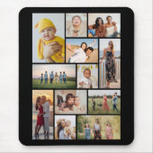 独自の12フォトコラージュを作成 マウスパッド (正面)