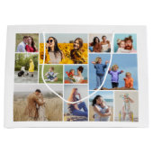 独自の12フォトコラージュを作成 ラージペーパーバッグ (正面)