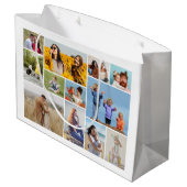 独自の12フォトコラージュを作成 ラージペーパーバッグ (裏面アングル)