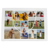 独自の12フォトコラージュを作成 ラージペーパーバッグ (正面)