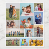 独自の12フォトコラージュを作成 ワインラベル (シングルラベル)