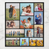 独自の12フォトコラージュを作成 ワインラベル (シングルラベル)