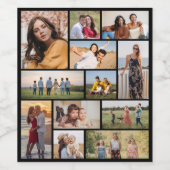 独自の12フォトコラージュを作成 ワインラベル (シングルラベル)