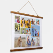 独自の12フォトコラージュを作成 吊り下げ型タペストリー (傾斜あり)