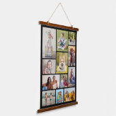 独自の12フォトコラージュを作成 吊り下げ型タペストリー (傾斜あり)