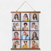 独自の12フォトコラージュを作成 吊り下げ型タペストリー (正面)