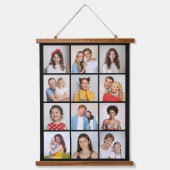 独自の12フォトコラージュを作成 吊り下げ型タペストリー (正面)