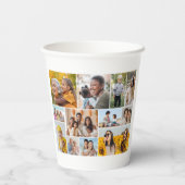 独自の12フォトコラージュを作成 紙コップ (裏面)