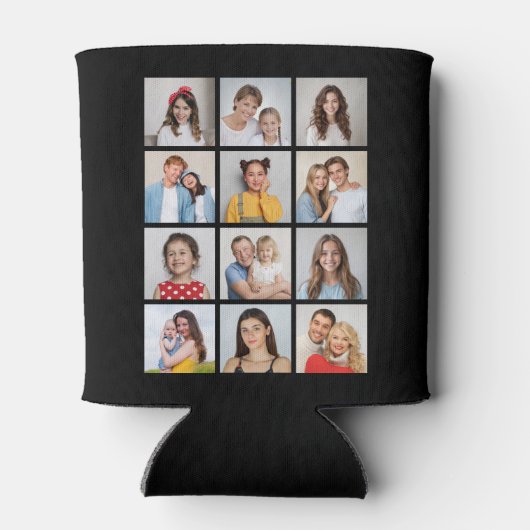 独自の12フォトコラージュを作成 缶クーラー (裏面)