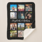 独自の12フォトコラージュカスタムファミリーを作成する シェルパブランケット (正面)