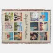 独自の12フォトコラージュカスタムファミリーペットを作成する スローブランケット (正面)