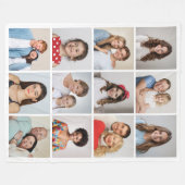 独自の12フォトコラージュフリースブランケットの作成 フリースブランケット (正面(横))