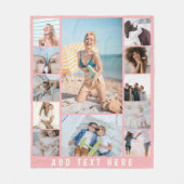 独自の12フォトコラージュフリースブランケットの作成 フリースブランケット (正面)