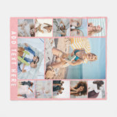 独自の12フォトコラージュフリースブランケットの作成 フリースブランケット (正面(横))