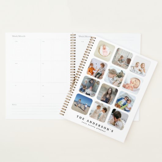 独自の12フォトコラージュ年のパーソナライズされた作成 プランナー手帳 (ディスプレー)
