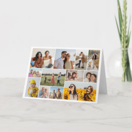 独自の12フォトコラージュ折り畳み挨拶を作成する カード