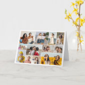 独自の12フォトコラージュ折り畳み挨拶を作成する カード (黄色い花)