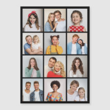 独自の12フォトコラージュ磁気カードの作成