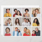 独自の12フォトコラージュ紙シートの作成 (正面/裏面)