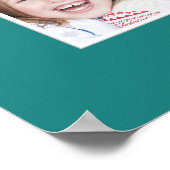 独自の12家族の写真コラージュを作成する緑 ポスター (角)