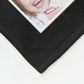 独自の12家族写真用コラージュブラックの作成 フリースブランケット (角)