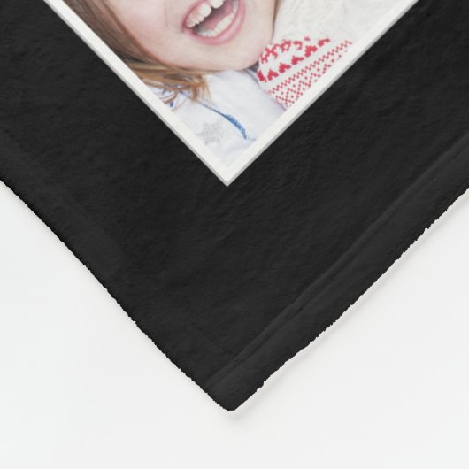 独自の12家族写真用コラージュブラックの作成 フリースブランケット (角)
