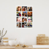 独自の12平方フォトコラージュのポスターを作成 ポスター (キッチン)