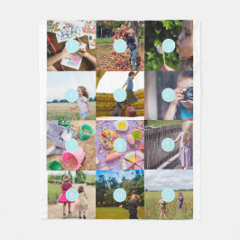 独自の12枚の写真を追加するカスタマイズ可能なフリースブランケット フリースブランケット