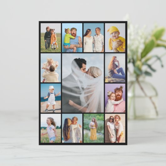 独自の13フォトコラージュの挨拶を作成する カード (スタンド正面)