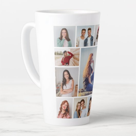 独自の13フォトコラージュを作成 カフェラテマグ (左アングル)