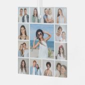 独自の13フォトコラージュを作成 ガラスオーナメント (正面左)