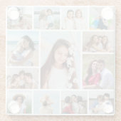 独自の13フォトコラージュを作成 ガラスコースター (裏面)