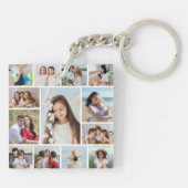 独自の13フォトコラージュを作成 キーホルダー (裏面)
