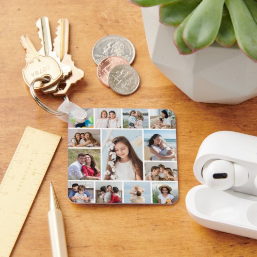 独自の13フォトコラージュを作成 キーホルダー (デスク)