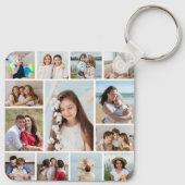 独自の13フォトコラージュを作成 キーホルダー (裏面)