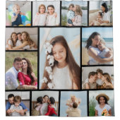 独自の13フォトコラージュを作成 シャワーカーテン (正面)